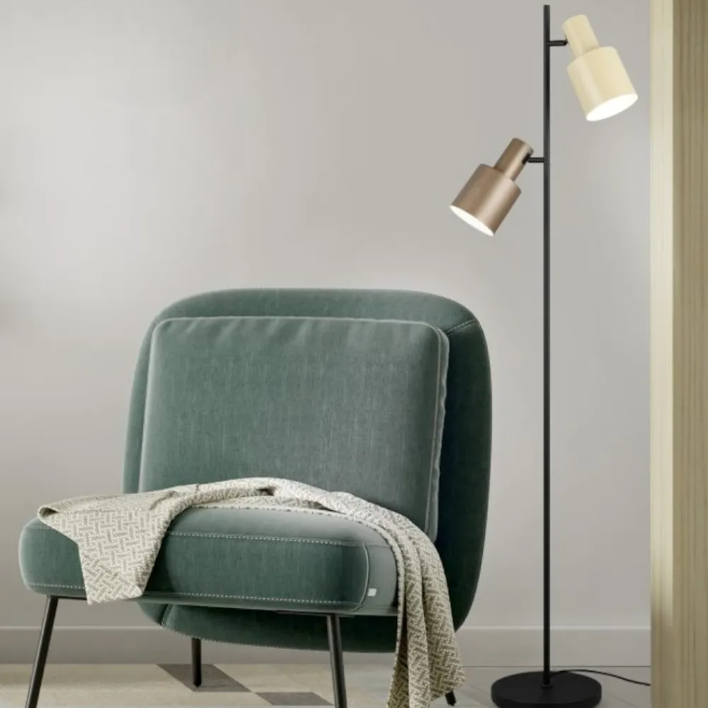 Lampade Da Terra-Selezionato da Mazzolaluce Lampada da terra due luci moderna orientabile multicolor