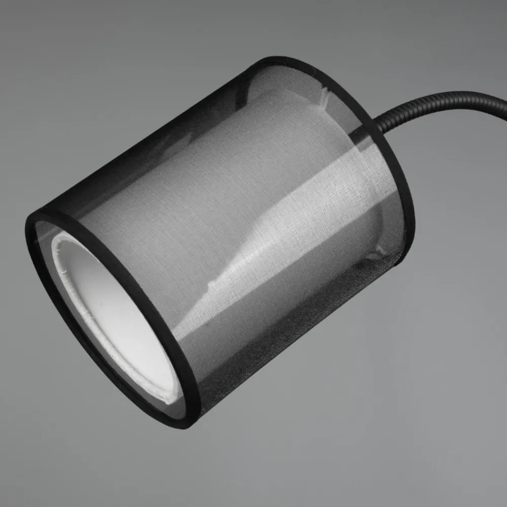 Lampade Da Terra-Selezionato da Mazzolaluce Lampada da terra due luci orientabile paralume in tessuto