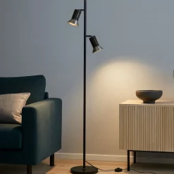 Lampade Da Terra-Selezionato da Mazzolaluce Lampada da terra due luci orientabile per ufficio