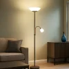 Lampade Da Terra-Selezionato da Mazzolaluce Lampada da terra due luci orientabile per soggiorno