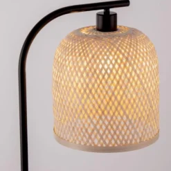 Lampade Da Terra-Selezionato da Mazzolaluce Lampada da terra etnica con paralume in bambu rattan