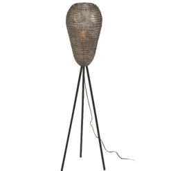 Lampade Da Terra-Selezionato da Mazzolaluce Lampada da terra etnica in metallo per salotto