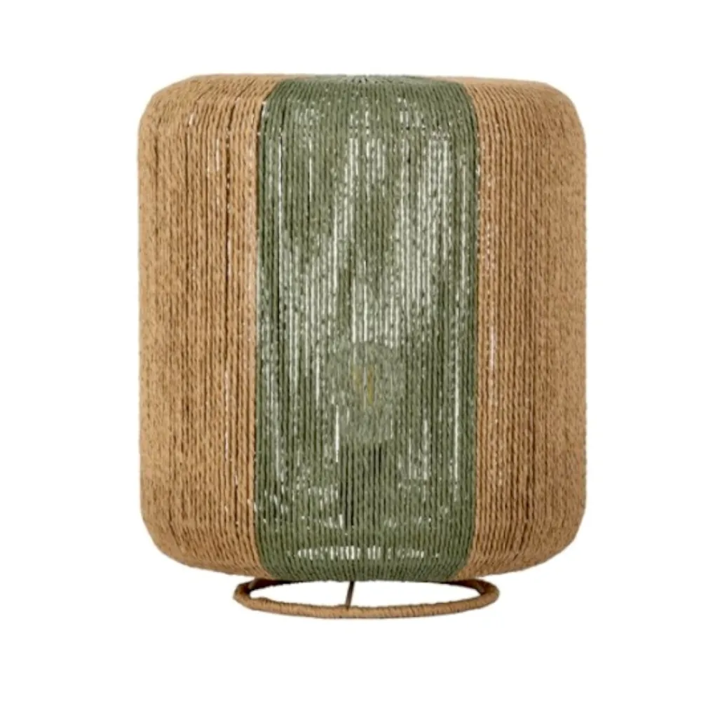 Lampade Da Terra-Selezionato da Mazzolaluce Lampada da terra etnica paralume corda intrecciata rattan