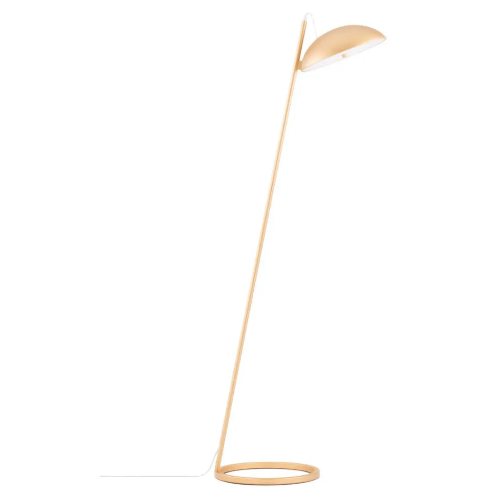 Lampade Da Terra-Selezionato da Mazzolaluce Lampada da terra flut foglia oro moderna led dimmerabile