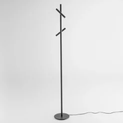 Lampade Da Terra-Gea Luce Lampada da terra gpi metallo nero led 3000k dimmerabile