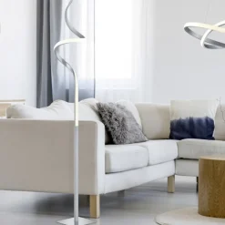 Lampade Da Terra-Selezionato da Mazzolaluce Lampada da terra grigio led 11w 3000k design moderna