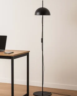 Lampade Da Terra-Selezionato da Mazzolaluce Lampada da terra industrial orientabile metallo nero per ufficio