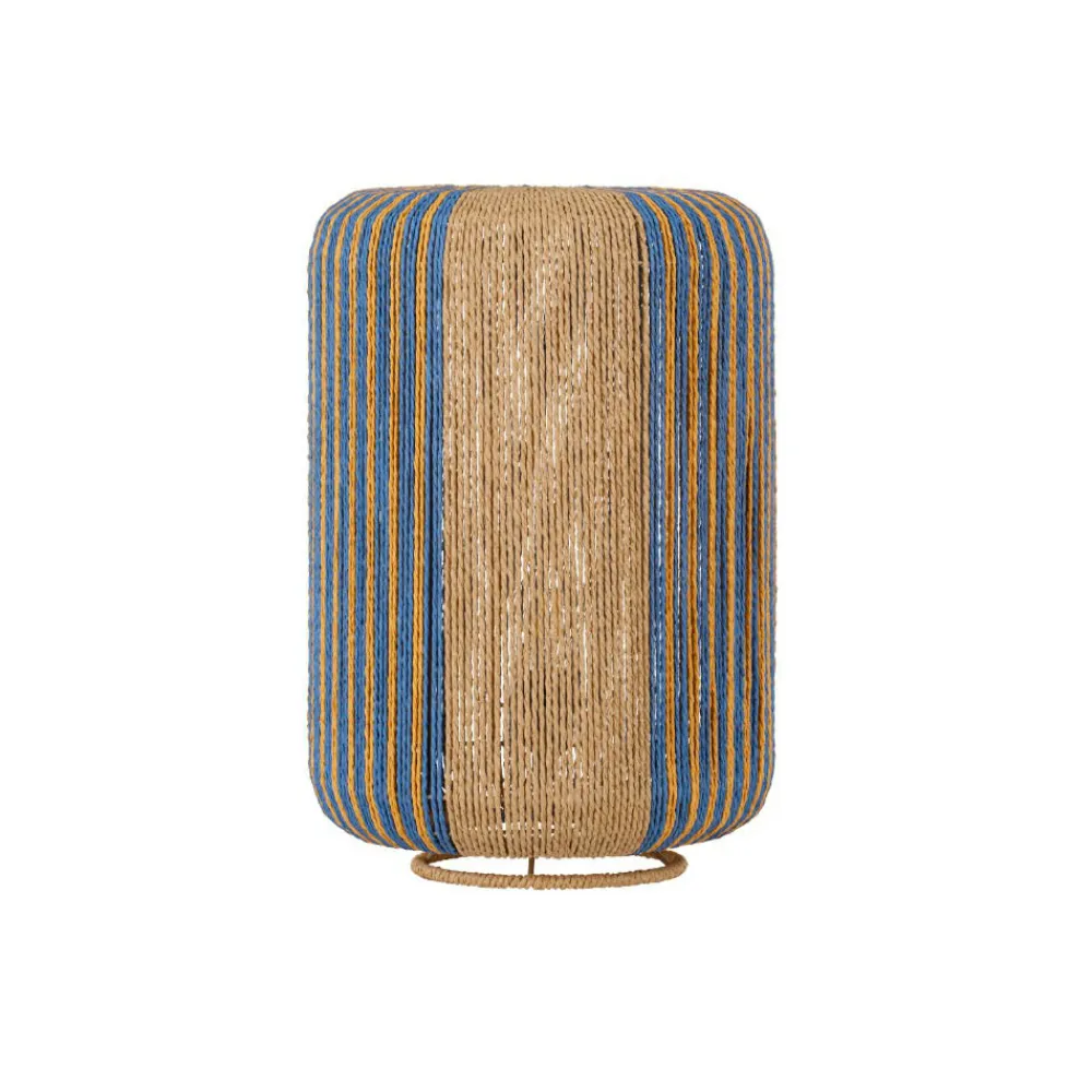 Lampade Da Terra-Selezionato da Mazzolaluce Lampada da terra in rattan corda naturale blu etnica