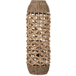 Lampade Da Terra-Selezionato da Mazzolaluce Lampada da terra in rattan e giacinto essiccato erba