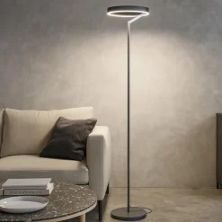 Lampade Da Terra-Gea Luce Lampada da terra led 3000k criseide nera design moderno