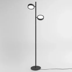 Lampade Da Terra-Gea Luce Lampada da terra led 3000k gpin per salotto moderno nera