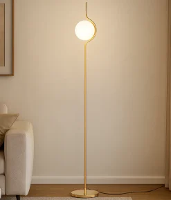 Lampade Da Terra-Selezionato da Mazzolaluce Lampada da terra led 3000k touch dimmer oro legante per salotto