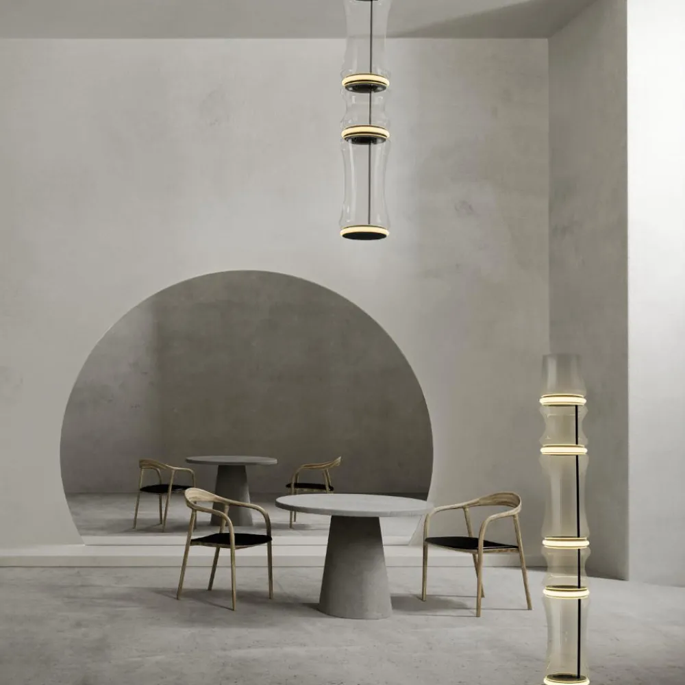 Lampade Da Terra-Selezionato da Mazzolaluce Lampada da terra led nera design moderna