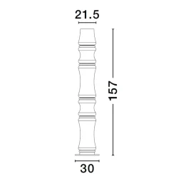 Lampade Da Terra-Selezionato da Mazzolaluce Lampada da terra led nera design moderna