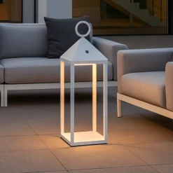 Lampade Da Esterno Giardino-Selezionato da Mazzolaluce Lampada da terra led portatile bianca per esterno