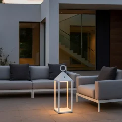 Lampade Da Esterno Giardino-Selezionato da Mazzolaluce Lampada da terra led portatile bianca per esterno