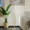 Lampade Da Terra-Eglo Lampada da terra marrone effetto legno design moderno 20w 4000k grisolia