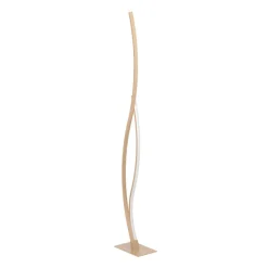 Lampade Da Terra-Eglo Lampada da terra marrone effetto legno design moderno 20w 4000k grisolia
