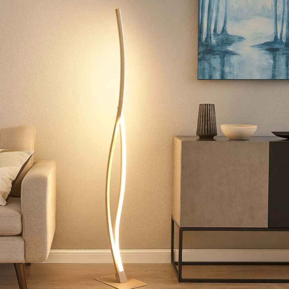 Lampade Da Terra-Eglo Lampada da terra marrone effetto legno design moderno 20w 4000k grisolia
