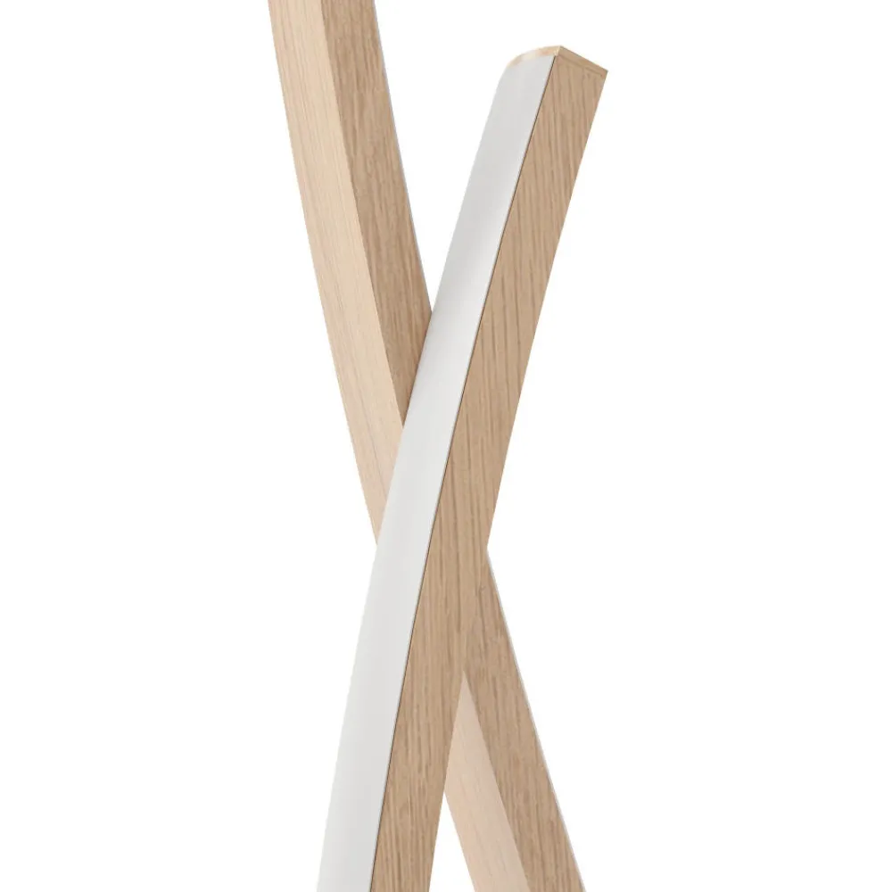 Lampade Da Terra-Eglo Lampada da terra marrone effetto legno design moderno 20w 4000k grisolia