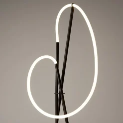 Lampade Da Terra-Maytoni Lampada da terra crochet ultramoderna led 3000k nera con tre piedi