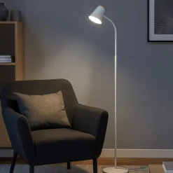Lampade Da Terra-Selezionato da Mazzolaluce Lampada da terra moderna bianca led 4.5w 3000k