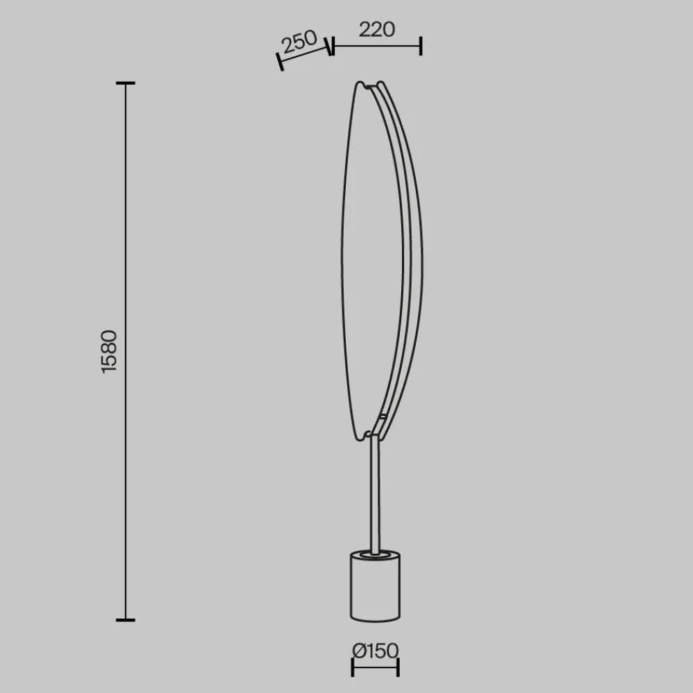 Lampade Da Terra-Maytoni Lampada da terra moderna breeze led 3000k base effetto marmo