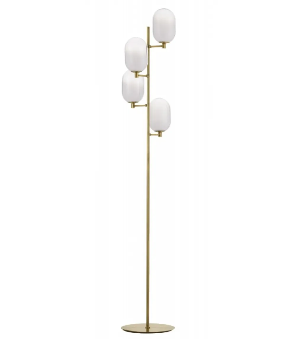 Lampade Da Terra-Selezionato da Mazzolaluce Lampada da terra moderna colore oro sfere di vetro