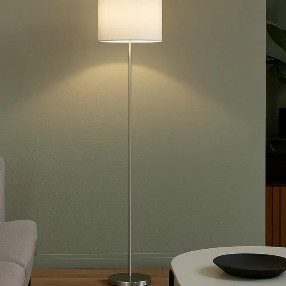 Lampade Da Terra-Selezionato da Mazzolaluce Lampada da terra moderna con paralume bianco h160 cm