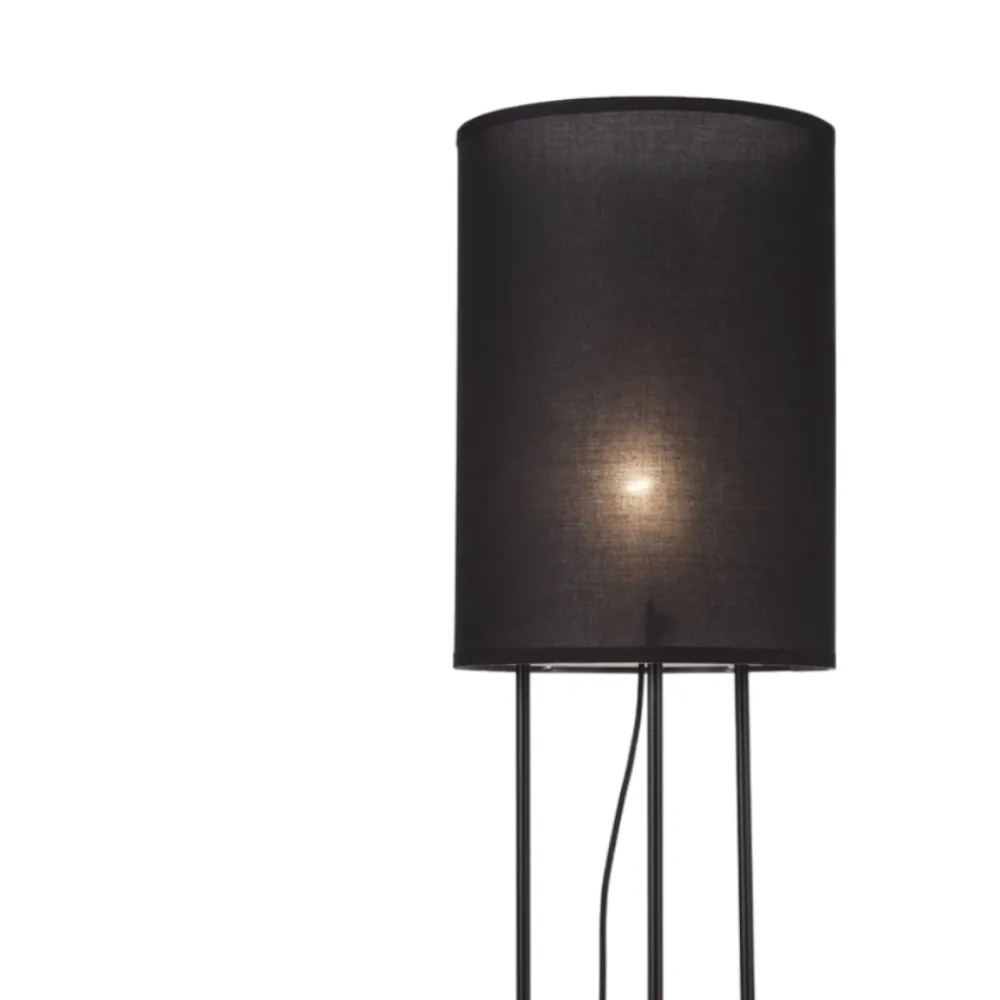 Lampade Da Terra-Selezionato da Mazzolaluce Lampada da terra moderna con paralume in tessuto nero