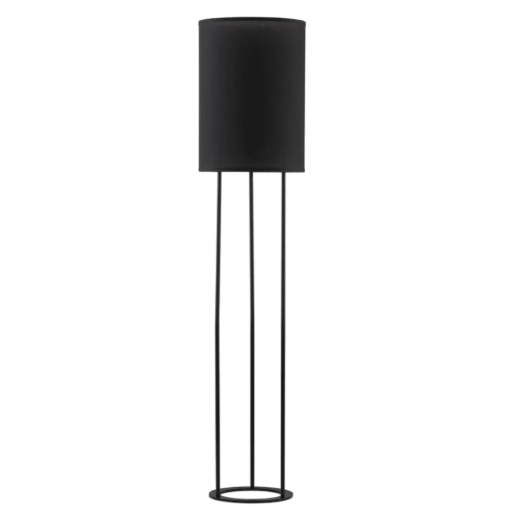Lampade Da Terra-Selezionato da Mazzolaluce Lampada da terra moderna con paralume in tessuto nero