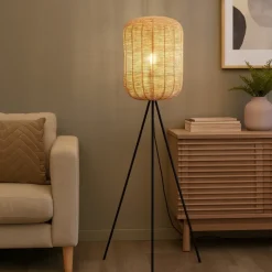 Lampade Da Terra-Selezionato da Mazzolaluce Lampada da terra moderna h150 cm marrone e nera