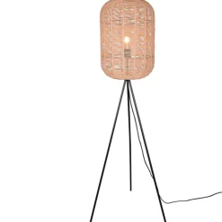 Lampade Da Terra-Selezionato da Mazzolaluce Lampada da terra moderna h150 cm marrone e nera