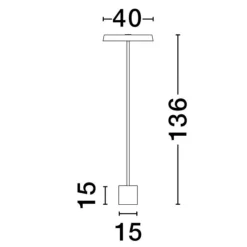 Lampade Da Terra-Selezionato da Mazzolaluce Lampada da terra moderna led 3000k tondo verde h136 cm