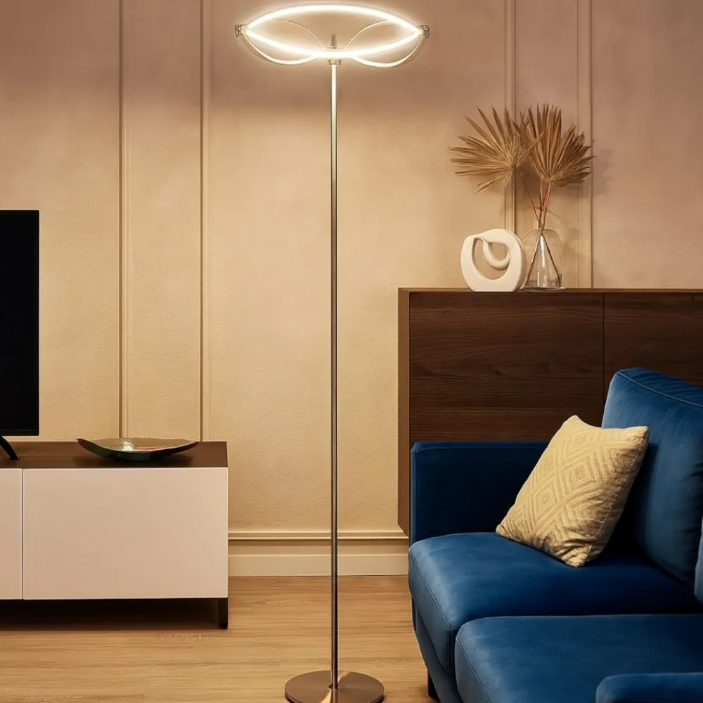 Lampade Da Terra-Selezionato da Mazzolaluce Lampada da terra moderna led 3000k per salotto h175 cm
