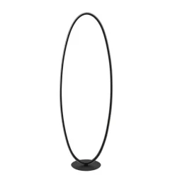 Lampade Da Terra-Selezionato da Mazzolaluce Lampada da terra moderna led 3000k circolare nera