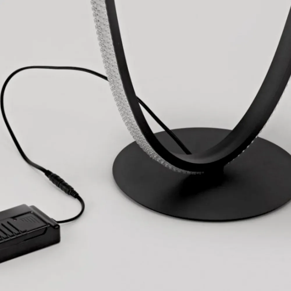 Lampade Da Terra-Selezionato da Mazzolaluce Lampada da terra moderna led 3000k circolare nera