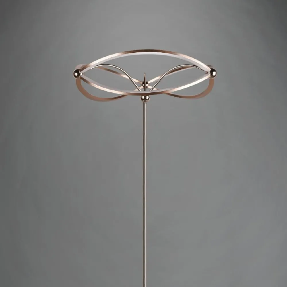 Lampade Da Terra-Selezionato da Mazzolaluce Lampada da terra moderna led 3000k per soggiorno metallo ottone