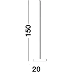 Lampade Da Terra-Selezionato da Mazzolaluce Lampada da terra moderna led 3000k per salotto minimale