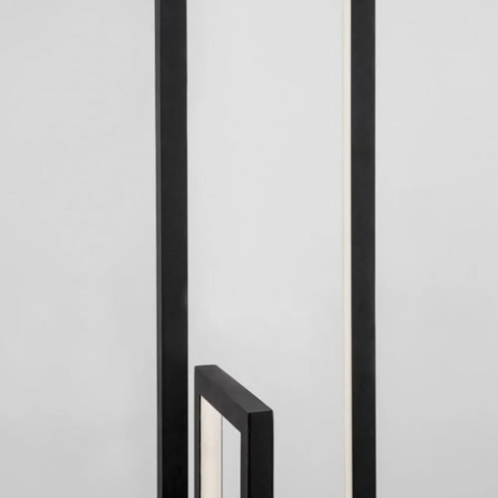 Lampade Da Terra-Selezionato da Mazzolaluce Lampada da terra moderna led 3000k rettangolare nera