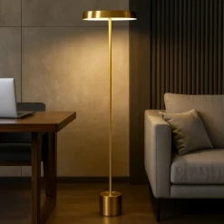 Lampade Da Terra-Selezionato da Mazzolaluce Lampada da terra moderna led 3000k colore oro
