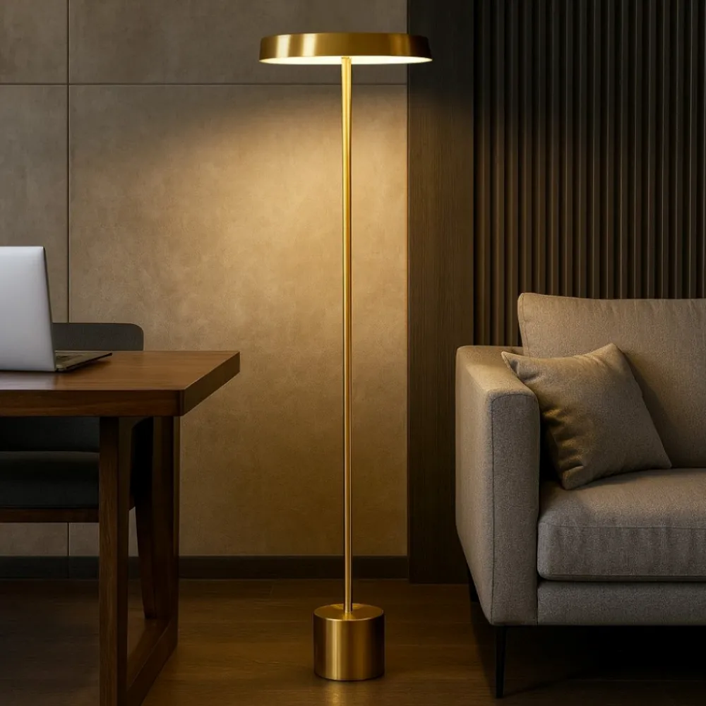 Lampade Da Terra-Selezionato da Mazzolaluce Lampada da terra moderna led 3000k colore oro