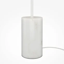 Lampade Da Terra-Maytoni Lampada da terra moderna kyoto led 3000k base in marmo bianco h145 cm