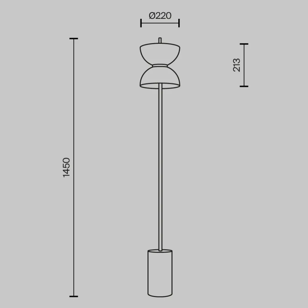 Lampade Da Terra-Maytoni Lampada da terra moderna kyoto led 3000k base in marmo bianco h145 cm