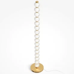 Lampade Da Terra-Maytoni Lampada da terra moderna amulet led 3000k in metallo colore oro e vetro