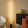 Lampade Da Terra-Maytoni Lampada da terra moderna flow led da 3000k a 6000k nera sottile