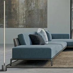Lampade Da Terra-Maytoni Lampada da terra moderna flow led da 3000k a 6000k nera sottile