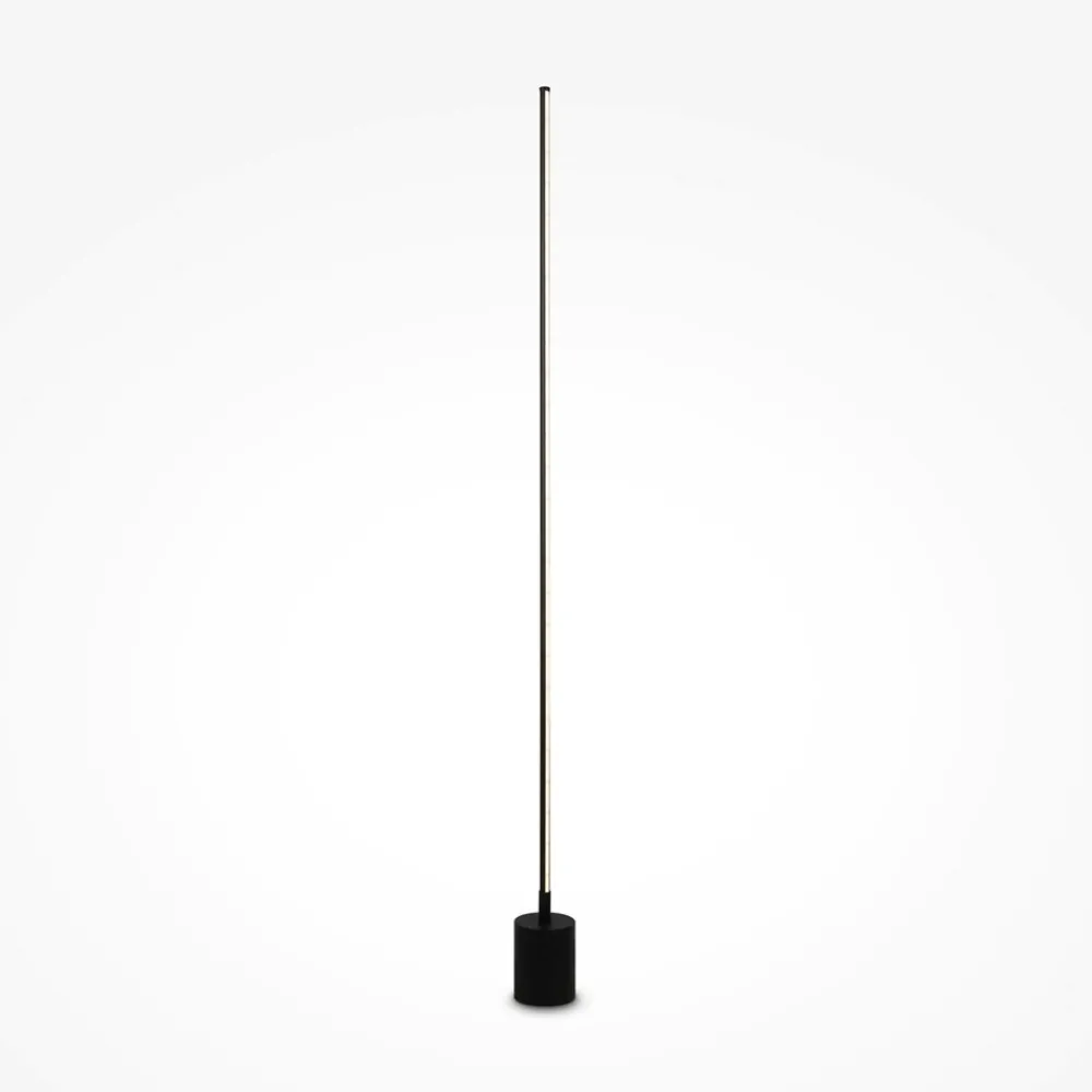 Lampade Da Terra-Maytoni Lampada da terra moderna flow led da 3000k a 6000k nera sottile