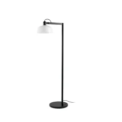 Lampade Da Terra-Selezionato da Mazzolaluce Lampada da terra moderna metallo nero e bianco minimalista