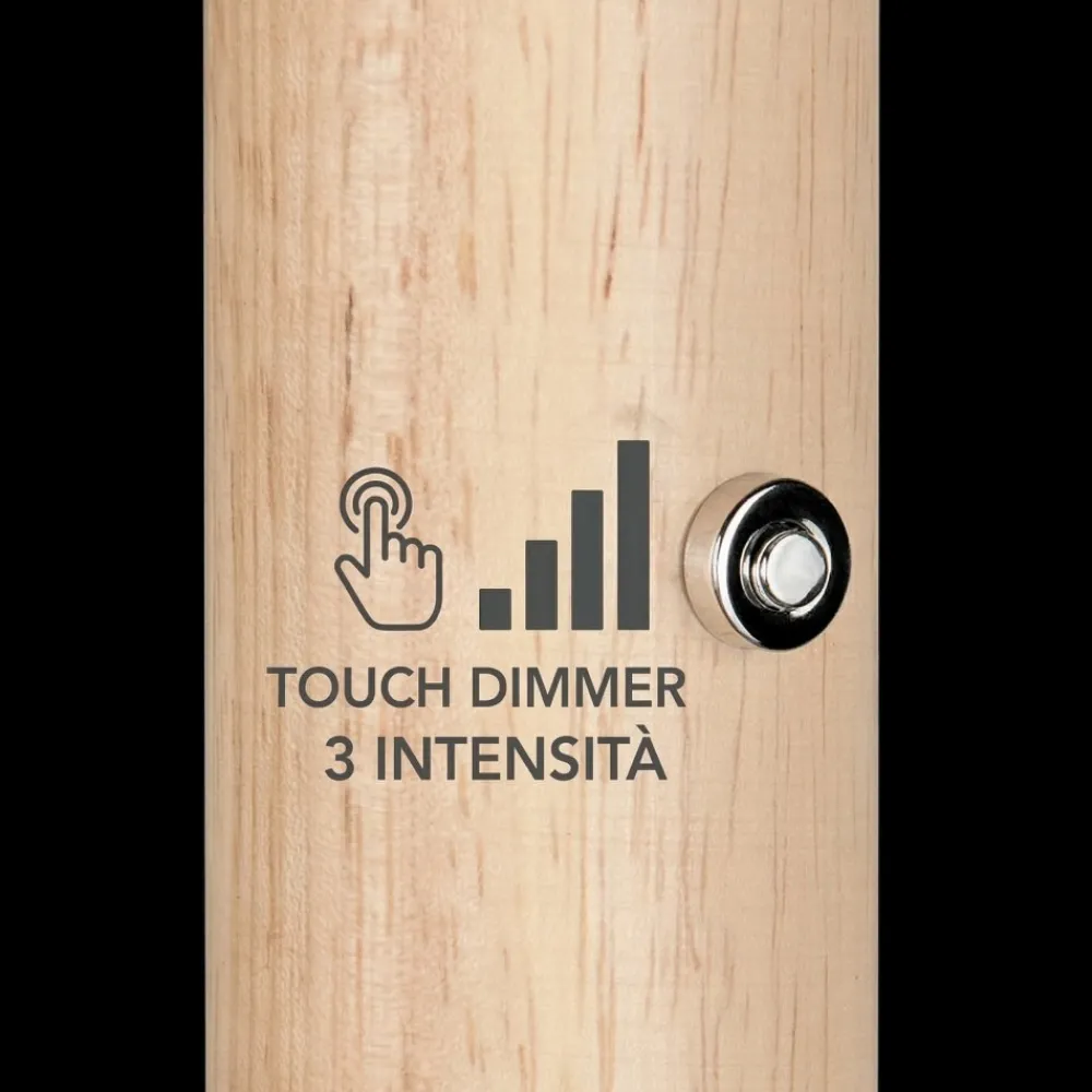 Lampade Da Terra-Selezionato da Mazzolaluce Lampada da terra moderna nera led 3000k per soggiorno h160 cm